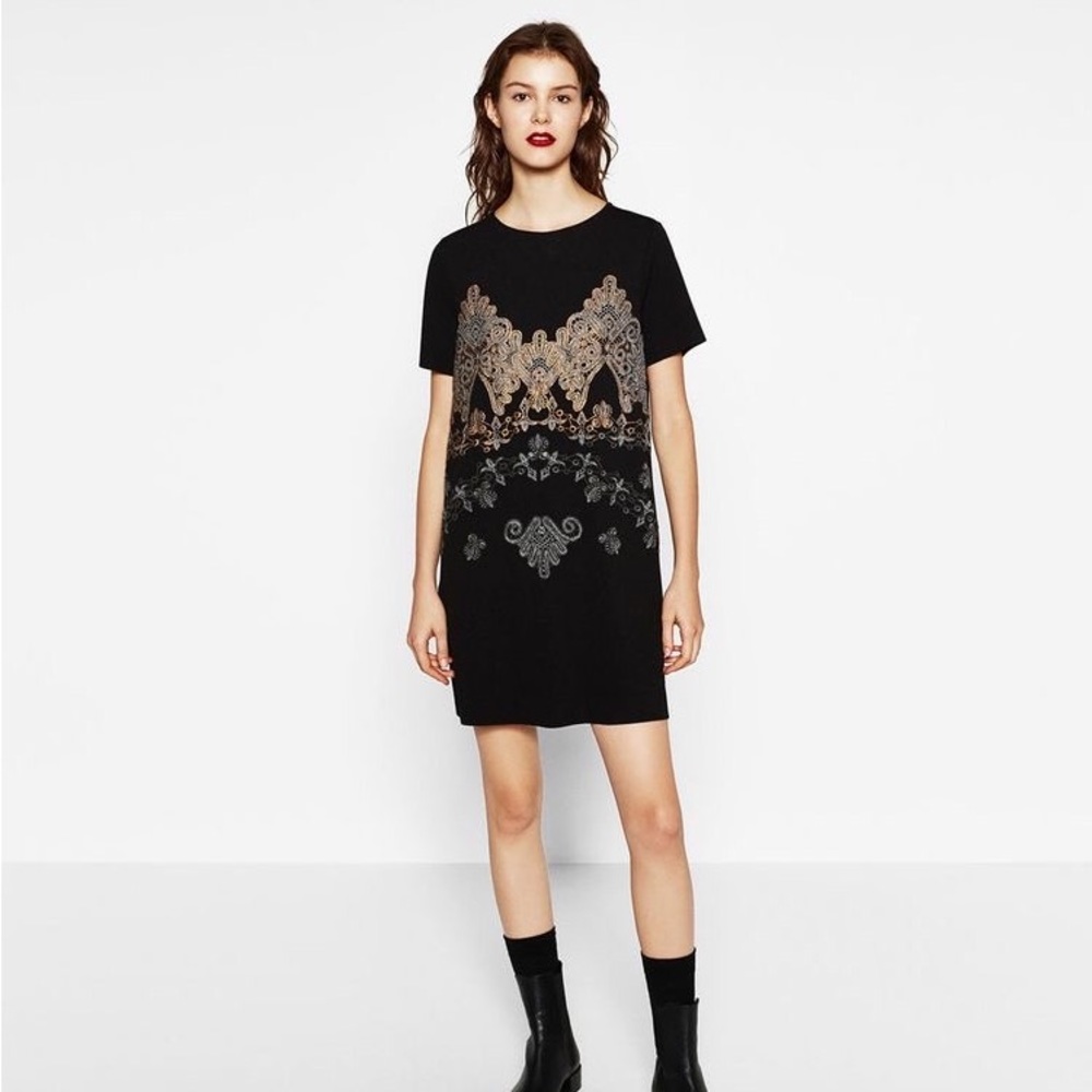 EUC ZARA “Rubberised” Dress